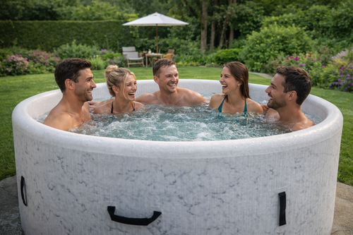 Luxury Inflatable Hot Tub-4/6 Person Outdoor Spa
